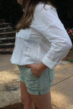 Load image into Gallery viewer, Green Washed Drawstring Shorts