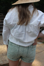 Load image into Gallery viewer, Green Washed Drawstring Shorts