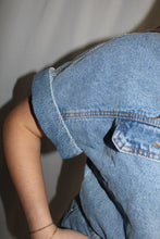 Load image into Gallery viewer, Front Slit Denim Midi Dress