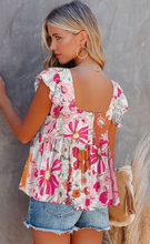Load image into Gallery viewer, Flutter Floral Tank Top