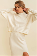 Load image into Gallery viewer, Cream Midi Skirt Set