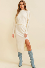 Load image into Gallery viewer, Cream Midi Skirt Set