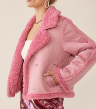 Load image into Gallery viewer, Rose Faux Suede Jacket