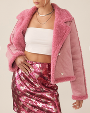 Load image into Gallery viewer, Rose Faux Suede Jacket