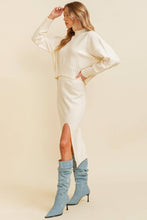 Load image into Gallery viewer, Cream Midi Skirt Set