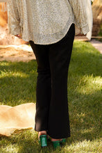 Load image into Gallery viewer, Black Rhinestone Slit Pants