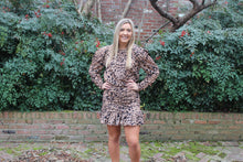 Load image into Gallery viewer, Leopard Ruched Skirt