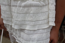 Load image into Gallery viewer, White Ruched Striped Set