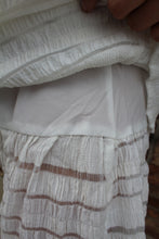 Load image into Gallery viewer, White Ruched Striped Set