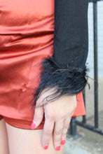 Load image into Gallery viewer, Fran Feather Bodysuit- Black