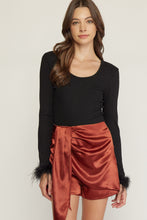 Load image into Gallery viewer, Fran Feather Bodysuit- Black