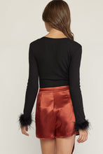 Load image into Gallery viewer, Fran Feather Bodysuit- Black