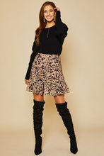 Load image into Gallery viewer, Leopard Ruched Skirt