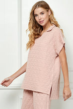 Load image into Gallery viewer, Blush Quilted Collared Set
