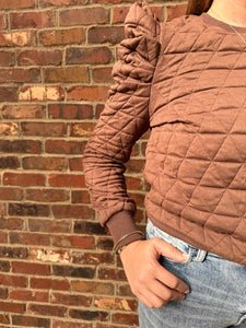 Chocolate Quilted Top