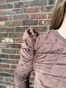 Chocolate Quilted Top