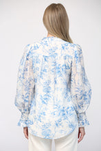 Load image into Gallery viewer, Blue Toile Print Blouse
