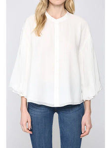 White Puff Sleeve Blouse