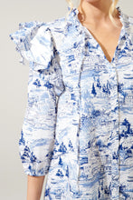 Load image into Gallery viewer, Francine Toile Ruffle Drop Waist Dress
