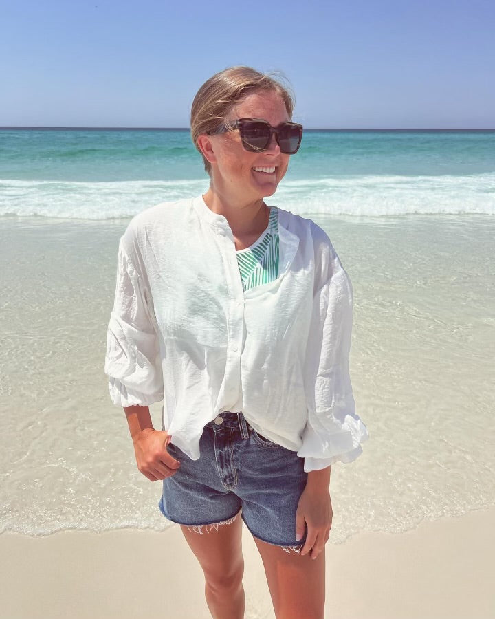 White Puff Sleeve Blouse – True Grace