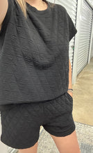 Load image into Gallery viewer, Black Quilted Short Set
