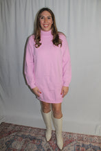 Load image into Gallery viewer, Hazel Turtleneck Sweater Dress-Pink
