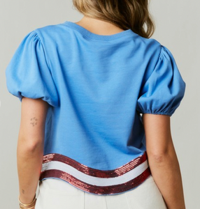 Stars & Stripes Wavy Hem Tee