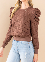 Load image into Gallery viewer, Chocolate Quilted Top
