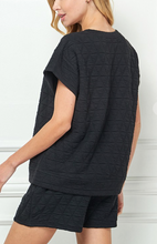 Load image into Gallery viewer, Black Quilted Short Set

