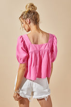 Load image into Gallery viewer, Sally Square Neck Babydoll Top

