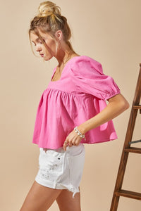 Sally Square Neck Babydoll Top