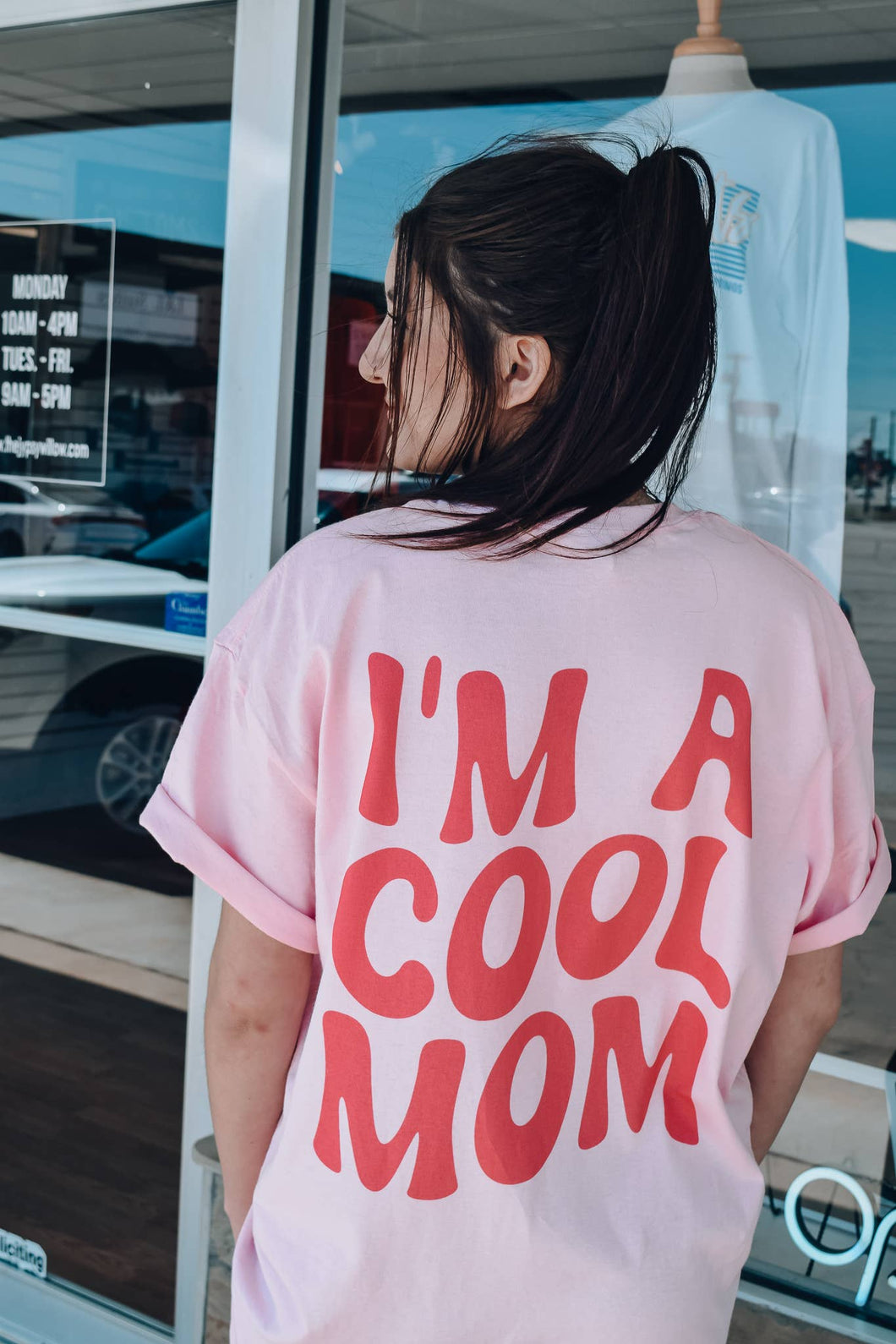 Pink Cool Mom Tee