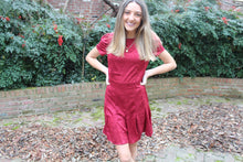 Load image into Gallery viewer, Burgundy Leopard Dress
