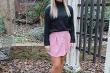Load image into Gallery viewer, Pink Corduroy Button Skirt
