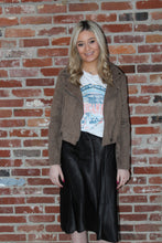 Load image into Gallery viewer, Molly Black Satin Midi Skirt
