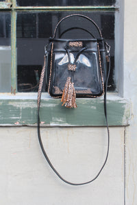 Cheetah Black Bare Bucket Tote