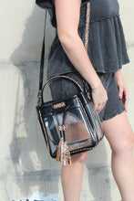 Load image into Gallery viewer, Cheetah Black Bare Bucket Tote
