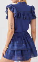 Load image into Gallery viewer, Nina Navy Ruffle Lace Set
