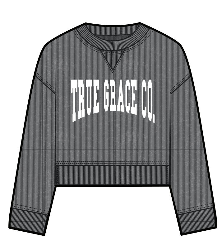 True Grace Co. Cropped Sweatshirt