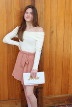 Load image into Gallery viewer, Cream Off the Shoulder Wavy Hem Bodysuit

