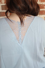 Load image into Gallery viewer, Blue Lace Curvy Top
