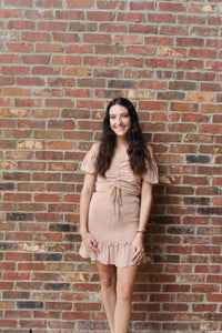 Taupe Polka Dot Set