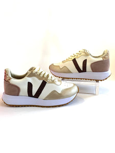 Ace Bronze Glitter Sneakers