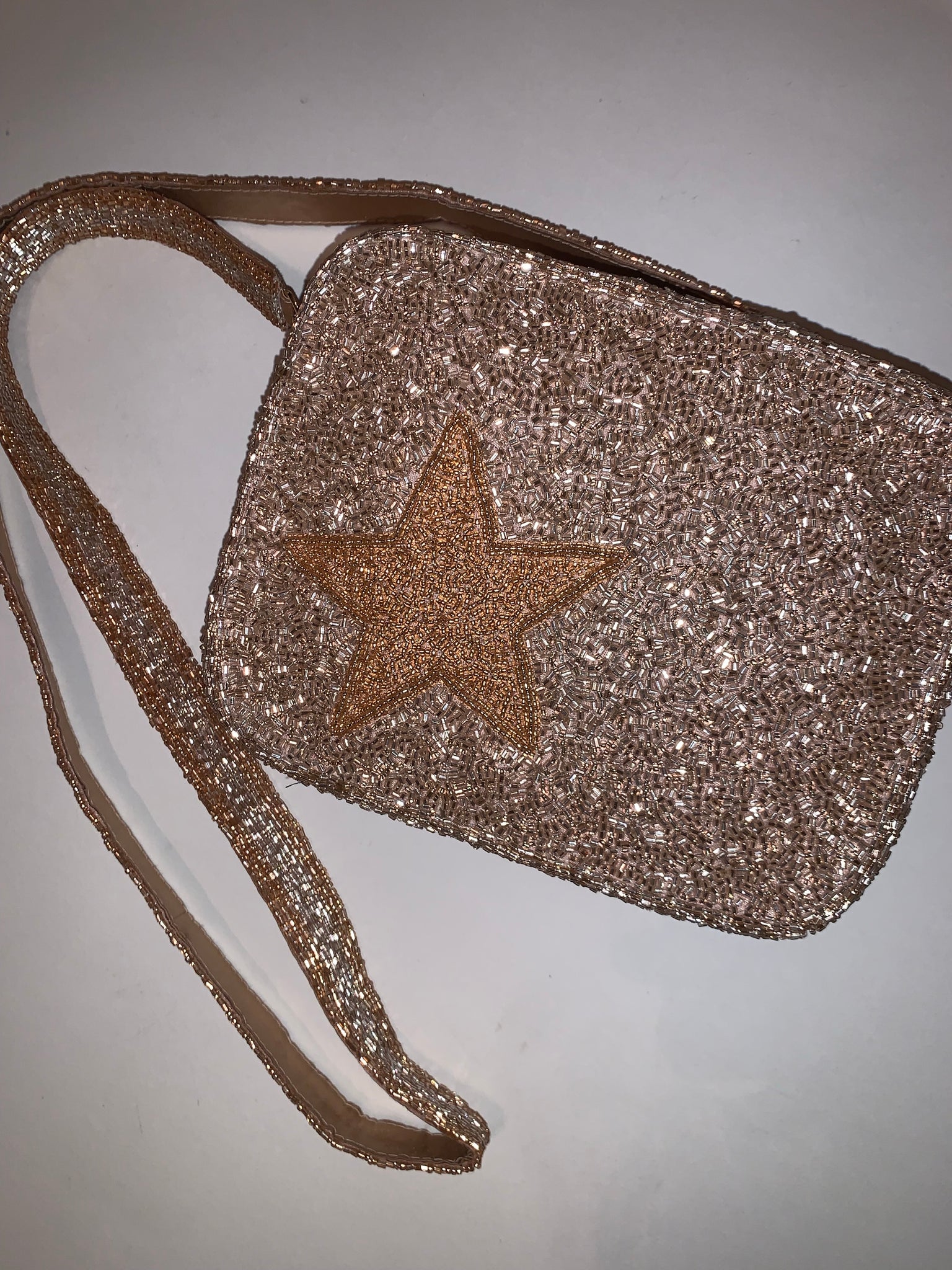 Gold Star Beaded Crossbody Strap