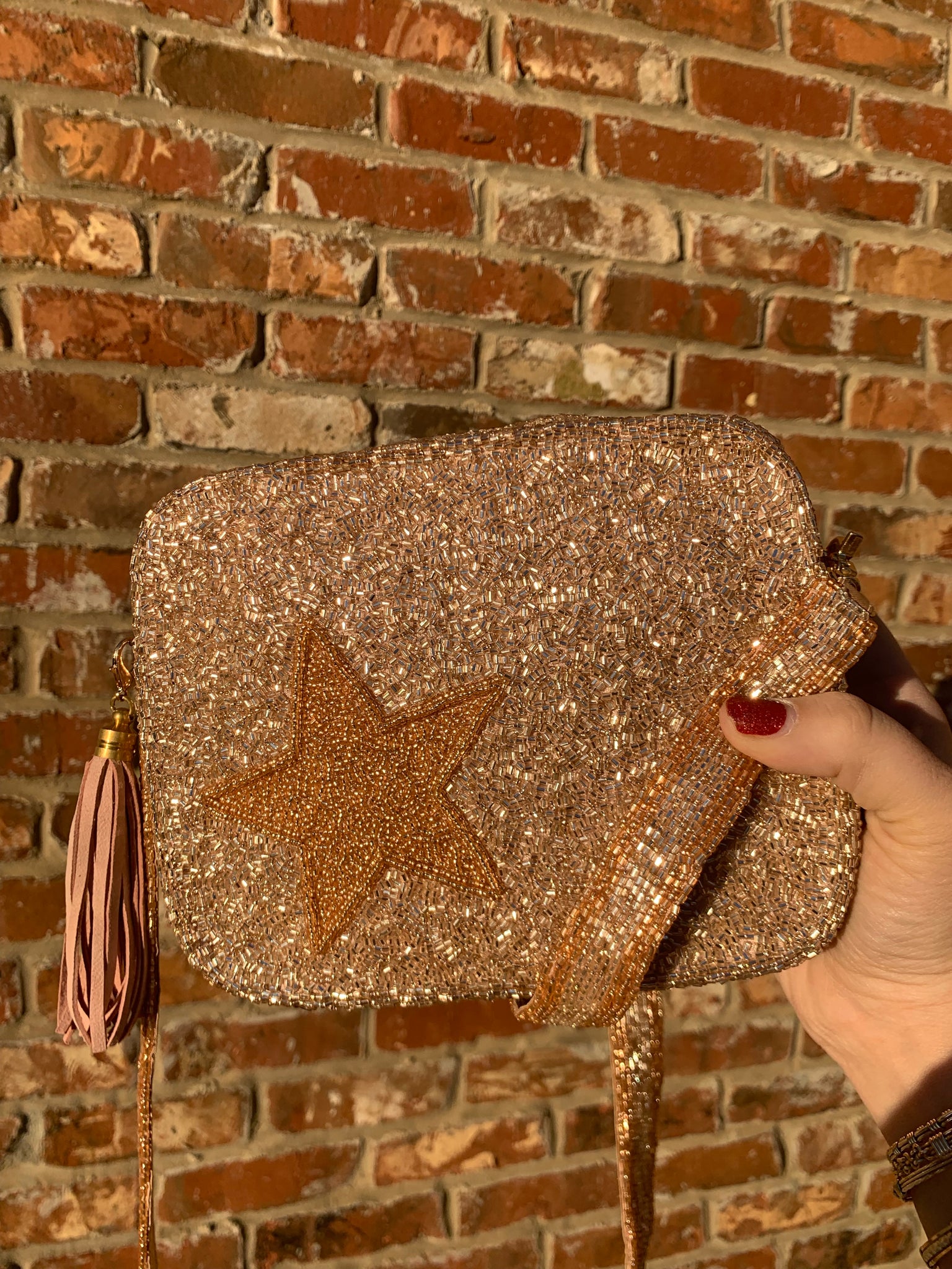 Kate Spade Glitter Glimmer Small Zip Satchel Crossbody Bag Mitten Pink –  Gaby's Bags