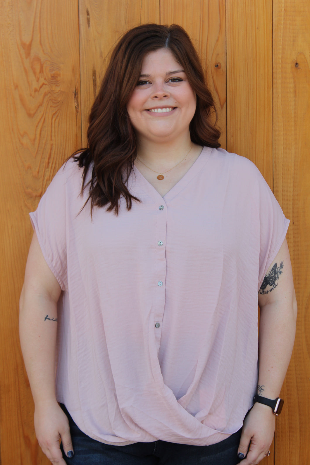 Rose Twist Curvy Top