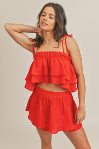 Rosie Red Skort Set