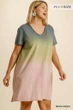 Load image into Gallery viewer, Ombre Moss Green Curvy Dress
